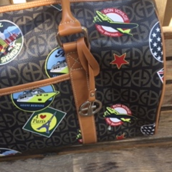 Gianibernini (NEW)) postcard duffle travel bag-Excellent condition-never used - Picture 4 of 6